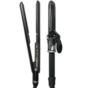 BaByliss Pro Porcelain Ceramic Straightening Iron 1" & Spring Curling Iron 1-1/4" - Imagen 2
