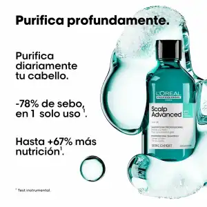 L'ORÉAL PROFESSIONNEL SHAMPOO ANTI GRASA L'ORÉAL PROFESSIONEL SCALP 300ML - Imagen 2