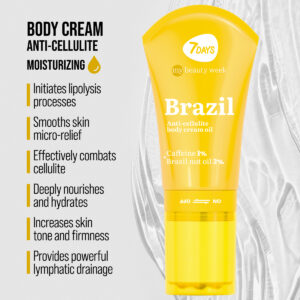 7DAYS MY BEAUTY WEEK ANTI-CELLULITE BODY CREAM-OIL BRAZIL 130ml - Imagen 2