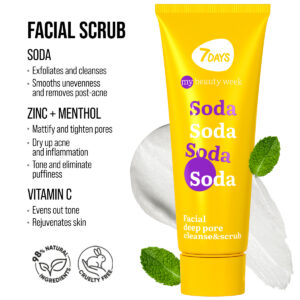 7DAYS MY BEAUTY WEEK FACIAL DEEP PORE CLEANSE & SCRUB SODA 80ml - Imagen 2