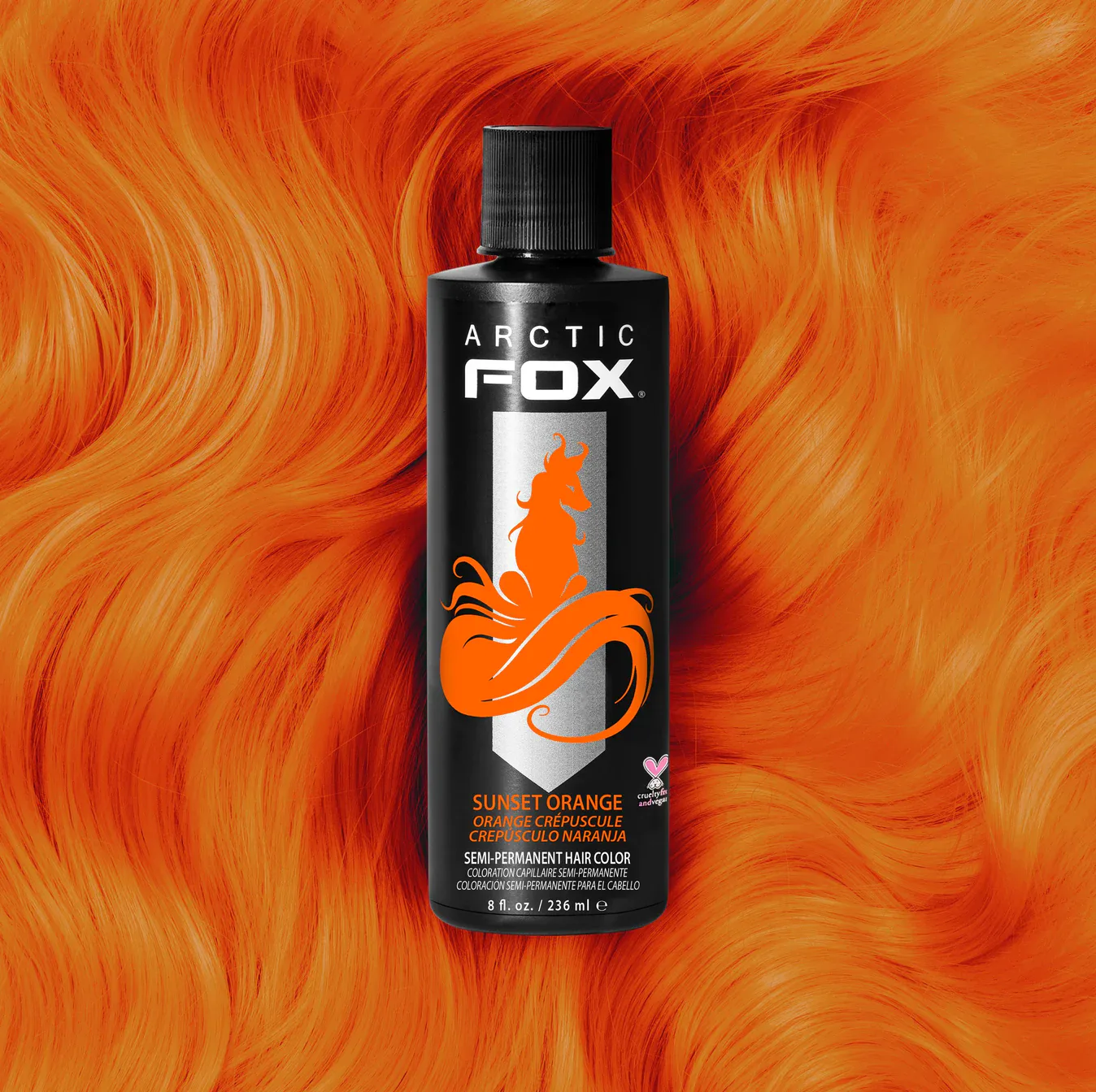 ARCTIC FOX SEMI PERM HAIR COLOR SUNSET ORANGE 8oz - Ultra Panama