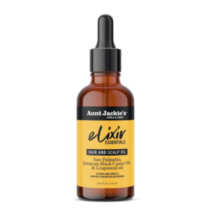 AUNT JACKIE'S ELIXIR ESSENTIALS HAIR AND SCALP OIL SAW PALMETTO, JBCO & GRAPESEED OIL 59ml - Imagen 1