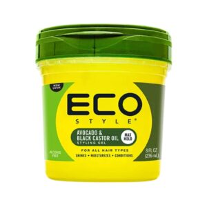 ECO STYLE AVOCADO & BLACK CASTOR OIL GEL 8oz - Imagen 1