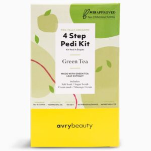 AVRY BEAUTY 4 STEP PEDI KIT - GREEN TEA AB115GRNT - Imagen 1