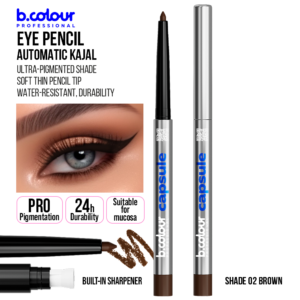 B.COLOUR CAPSULE PRO PRO AUTOMATIC KAJAL EYE PENCIL 02 BROWN 0.25g - Imagen 2