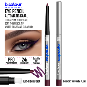 B.COLOUR CAPSULE PRO PRO AUTOMATIC KAJAL EYE PENCIL 07 NAUGHTY PLUM 0.25g - Imagen 2