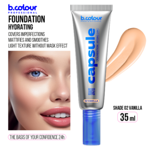 B.COLOUR CAPSULE PRO PRO HYDRATING FOUNDATION 02 VANILLA 35ml - Imagen 2