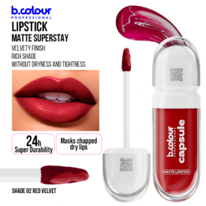 B.COLOUR CAPSULE PRO PRO MATTE LIQUID LIPSTICK SUPERSTAY 02 RED VELVET 5.5ml - Imagen 2
