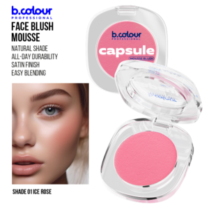 B.COLOUR CAPSULE PRO PRO MOUSSE FACE BLUSH 01 ICE ROSE 2.9g - Imagen 2