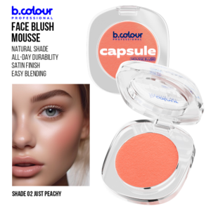 B.COLOUR CAPSULE PRO PRO MOUSSE FACE BLUSH 02 JUST PEACHY 2.9g - Imagen 2