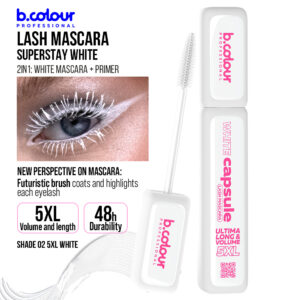 B.COLOUR CAPSULE PRO PROPROSUPERSTAY WHITE LASH MASCARA 02 5XL WHITE 6ml - Imagen 2
