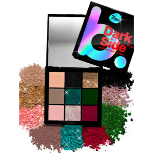 Paleta de sombras Dark Side Pro con 9 colores en caja negra.