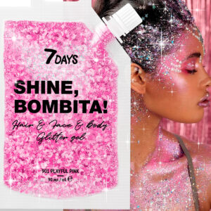 B.COLOUR GEL-GLITTER FOR FACE HAIR & BODY 901 PLAYFUL PINK SHINE B 90ml - Imagen 2