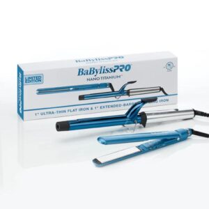 BABYLISS PRO NANO TITANIUM ULTRA-THIN 1" & CURLING IRON 1" - BNTPP62UC - Imagen 2