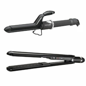 BABYLISS PRO PORCELAIN CERAMIC LIMITED EDITION STYLING SET STRAIGHTENER 1" & SPRING CURLING IRON 1" - Imagen 1