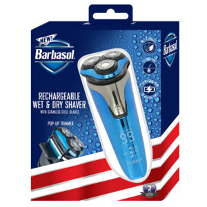BARBASOL RECHARGEABLE WET/DRY SHAVER POP UP TRIMMER 1003BLB - Imagen 1