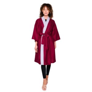 BETTY DAIN Big News Client Wrap | Salon Robe BURGUNDY 240-BUR - Imagen 1