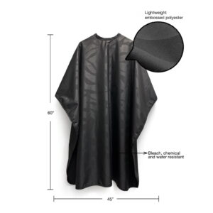 BETTY DAIN Bleach Proof All Purpose Cape BLACK 530-BLK - Imagen 3