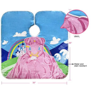 BETTY DAIN 2pk Princess & Astronaut Vinyl Kids Shampoo Cape STYLE272 - Imagen 2