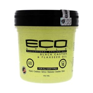 ECO STYLE BLACK CASTOR & FLAXSEED OIL GEL 16oz - Imagen 1