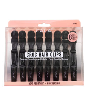 CALA CROC HAIR CLIPS 8PC/PK BLACK 66241 - Imagen 1