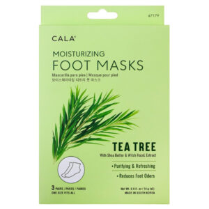 CALA MOISTURIZING FOOT MASK TEA TREE 3 PAIRS 67179 - Imagen 1