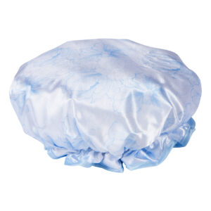 CALA SPA SHOWER CAP & HAIR TURBAN SET-BLUE FLORAL 69227 - Imagen 3