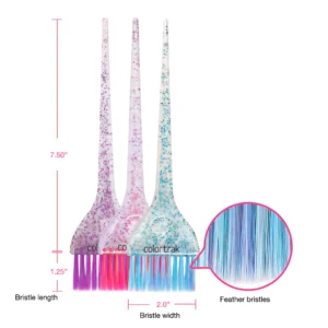 COLORTRAK COLOURS MULTICOLOR GLITTER BRUSH TRIO 6770 - Imagen 2