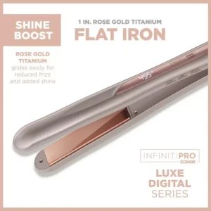 INFINITIPRO BY CONAIR SHINE BOOST ROSE GOLD TITANIUM FLAT IRON 1-1/4" CS1001UL - Imagen 3