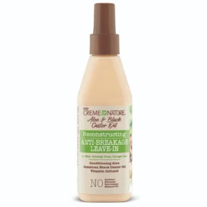 CREME OF NATURE ALOE & BLACK CASTOR OIL ANTI-BREAKAGE LEAVE IN 236ml - Imagen 1