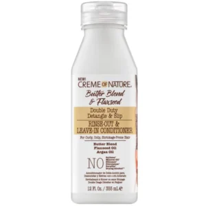 CREME OF NATURE BUTTER BLEND & FLAXSEED DOUBLE DUTY LEAVE IN CONDITIONER 355ml - Imagen 1