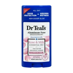 DR. TEAL'S ALUMINIUM FREE DEODORANT ROSE & MILK 75g - Imagen 1