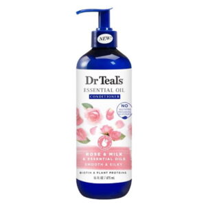 DR. TEAL'S ESSENTIAL OIL ROSE & MILK CONDITIONER 473ml - Imagen 1