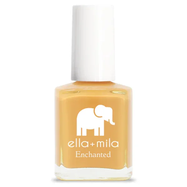 ELLA-MILA-ENCHANTED-GOLDIE-13.3ml.webp Esmalte de uñas Ella + Mila Enchanted Goldie 13.3ml en tono dorado.
