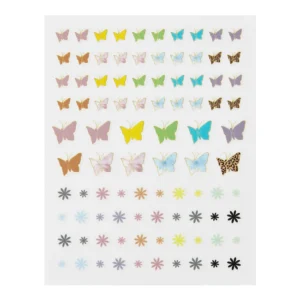 ELLA + MILA NAIL ART DECALS COME FLY WITH ME (BUTTERFLIES + FLOWERS) - Imagen 3