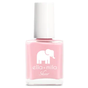 Esmalte de uñas Ella + Mila Sheer Pure 13.3ml en color rosa suave.