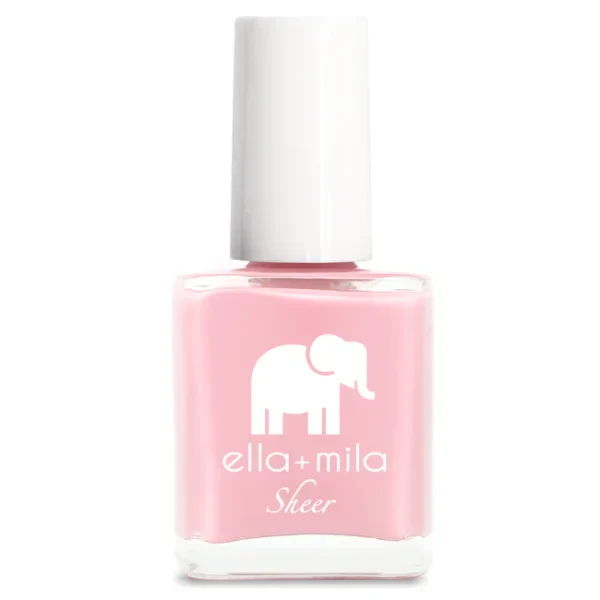 Esmalte de uñas Ella + Mila Sheer Pure 13.3ml en color rosa suave.