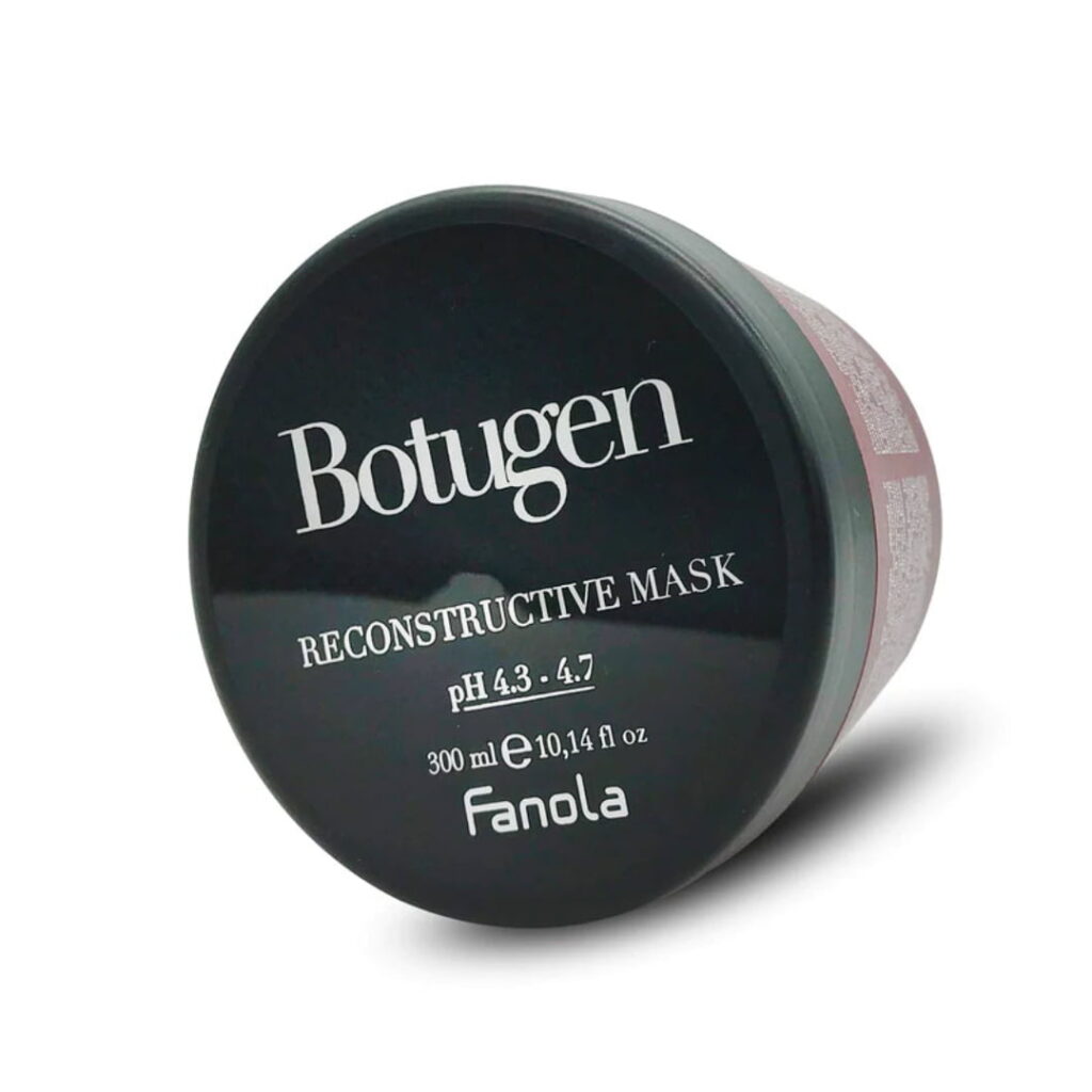 Máscara reconstructora Fanola Botugen de 300ml para cabello dañado.
