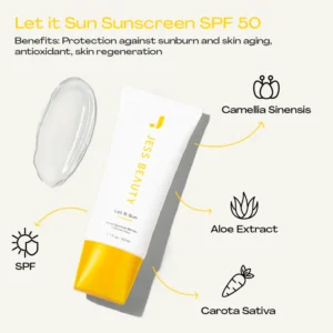 JESS BEAUTY LET IT SUN SUNSCREEN SPF50 50ml - Imagen 2