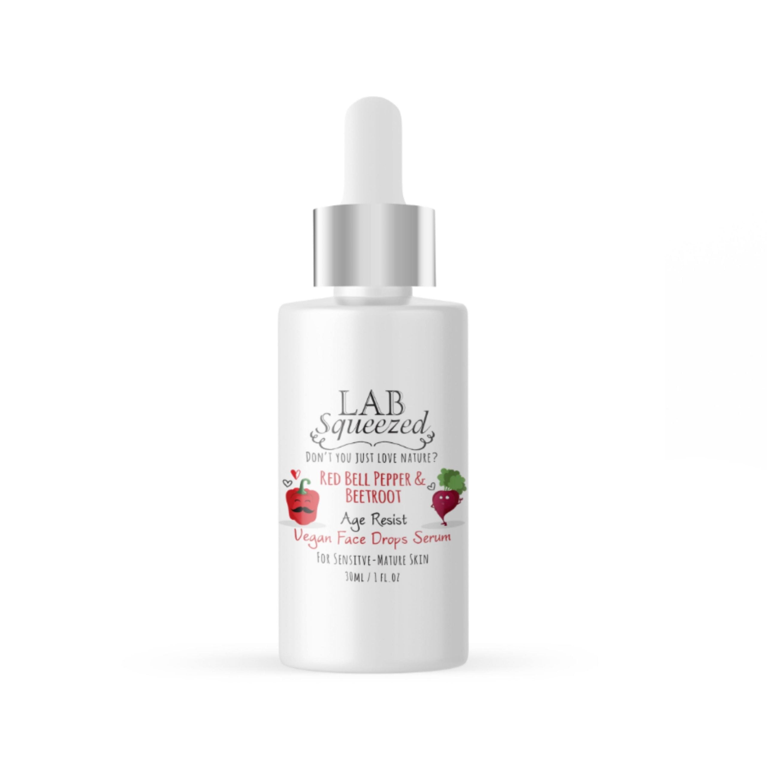 LAB SQUEEZED RED BELL PEPPER AND BEETROOT VEGAN FACE DROPS SERUM 30ml ...