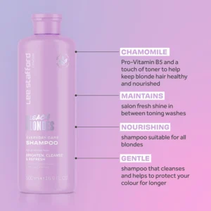 LEE STAFFORD BLEACH BLONDES EVERYDAY CARE SHAMPOO 500ml - Imagen 2