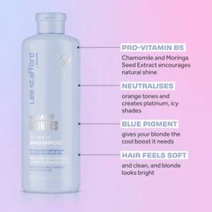 LEE STAFFORD BLEACH BLONDES ICE WHITE SHAMPOO 500ml - Imagen 2