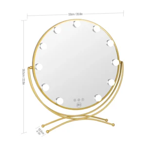 LURELLA VANITY MIRROR 11 BULB ROUND GOLD - Imagen 3