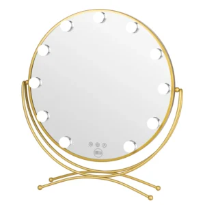 LURELLA VANITY MIRROR 11 BULB ROUND GOLD - Imagen 1