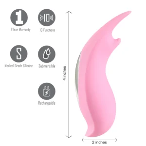 MAIA SERA CLITORAL LAY-ON VIBRATOR PASTEL PINK - Imagen 2