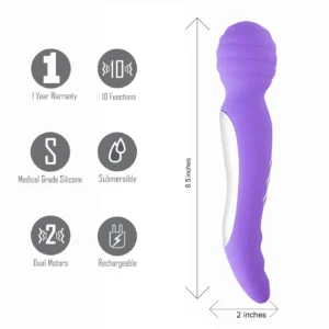 MAIA ZOE RECHARGEABLE VIBRATING WAND PURPLE - Imagen 2