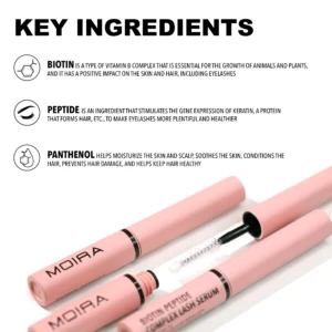 MOIRA BIOTIN PEPTIDE COMPLEX LASH SERUM 5g BLS 001 - Imagen 2