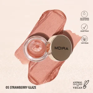 MOIRA EVERLUST SHIMMER CREAM SHADOW 005 STRAWBERRY GLAZE 5g - Imagen 1