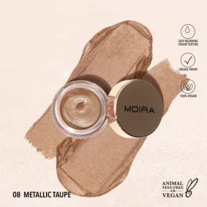 MOIRA EVERLUST SHIMMER CREAM SHADOW 008 METALIC TAUPE 5g - Imagen 1