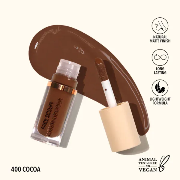 MOIRA-FACE-SCULPT-LIQUID-CONTOUR-FCL400-COCOA-5g.webp Corrector líquido para contorno facial Moira Face Sculpt en tono Cocoa 5g.